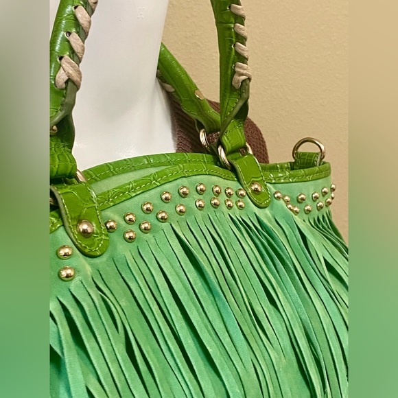 Fringe & Studs Suede Purse - Picture 6 of 13